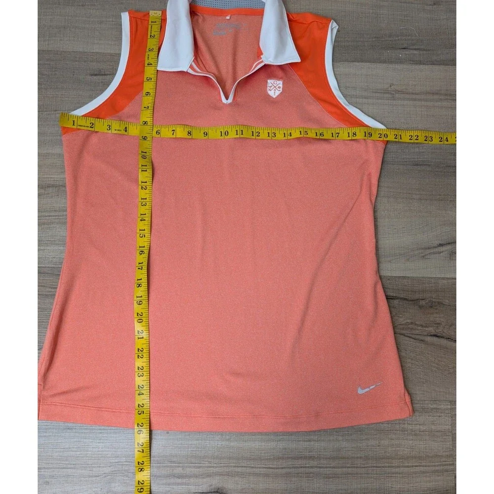 Nike Golf Tour Performance Size L Dri Fit Polo Tank Top Activewear Crest